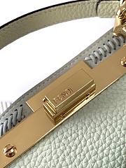 Bagsaaa Fendi Peekaboo ISeeU Small Sage green leather bag with FF interlacing - 27cm - 3