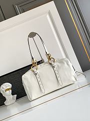 Bagsaaa Prada Dangle medium leather top-handle bag 1BB138 white - 30cm - 2