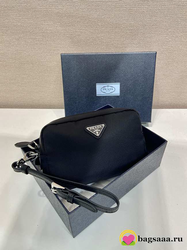 Bagsaaa Prada Small Re-Nylon pouch 1NS021 black - 17cm - 1