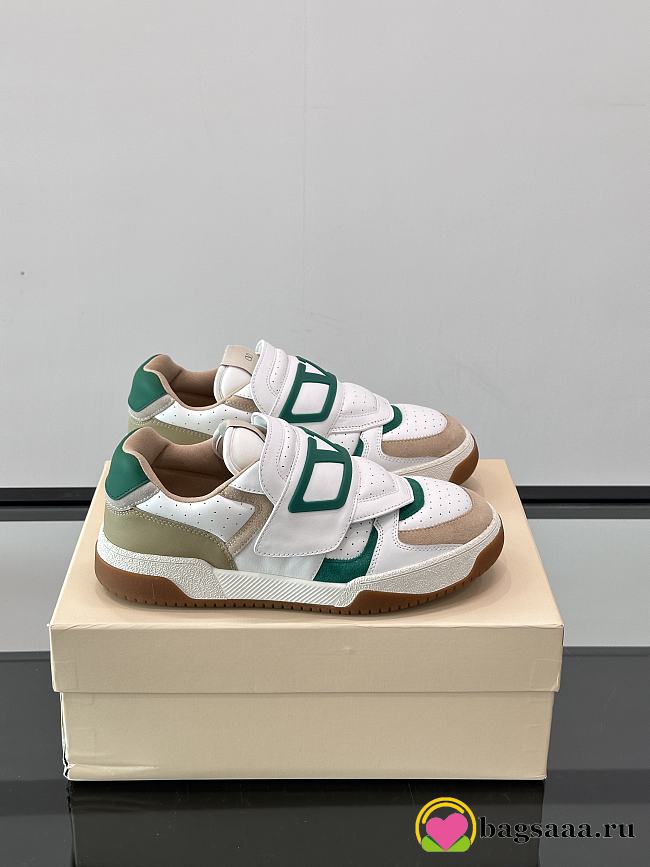 Bagsaaa Valentino Joie De Jouer Low-Top Trainer In Nappa Calfskin white/green - 1