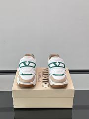 Bagsaaa Valentino Joie De Jouer Low-Top Trainer In Nappa Calfskin white/green - 4