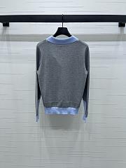 Bagsaaa Miu Miu Cashmere and wool polo sweater Gray/Blue - 4