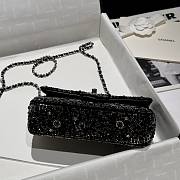 Bagsaaa Chanel Small Flap Bag Black Crystal - 20cm - 4