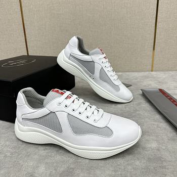Bagsaaa Prada America's Cup Soft rubber and bike fabric sneakers white