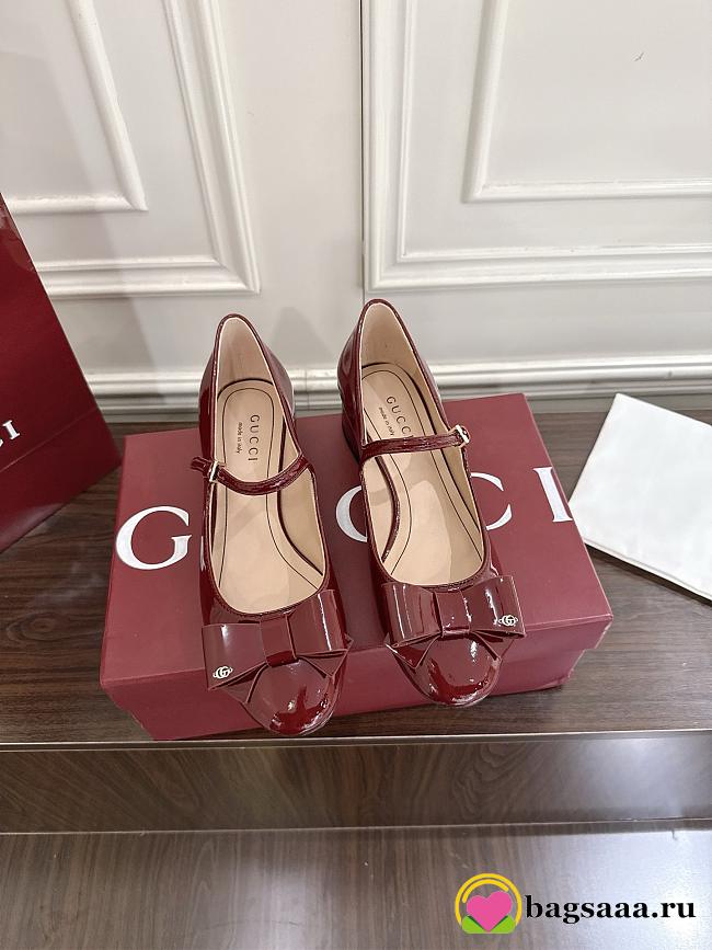 Bagsaaa Gucci Women's ballet flat with bow 835748 red - 1