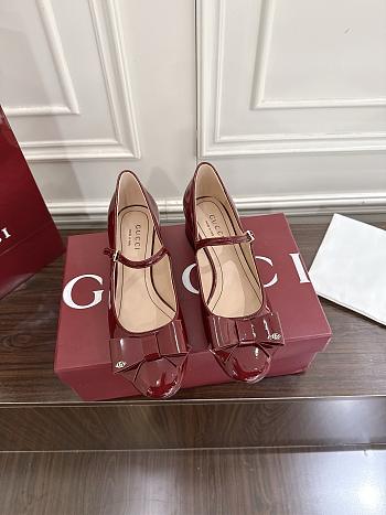 Bagsaaa Gucci Women's ballet flat with bow 835748 red