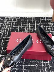 Bagsaaa Gucci Women's ballet flat with Double G 835805 Black - 3