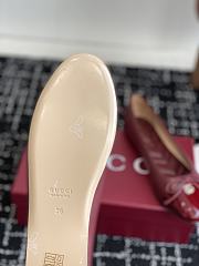 Bagsaaa Gucci Women's ballet flat with Double G 835805 Red - 4