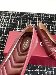 Bagsaaa Gucci Women's ballet flat with Double G 835805 Red - 2