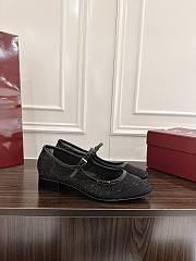 Bagsaaa Gucci Women's GG crystal ballet flat 836809 Black mesh - 1