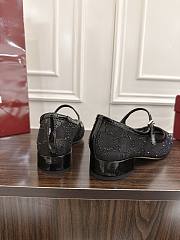 Bagsaaa Gucci Women's GG crystal ballet flat 836809 Black mesh - 3