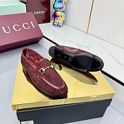 Bagsaaa Women's GG crystal Gucci Jordaan loafer 835483 red - 4
