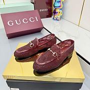 Bagsaaa Women's GG crystal Gucci Jordaan loafer 835483 red - 3