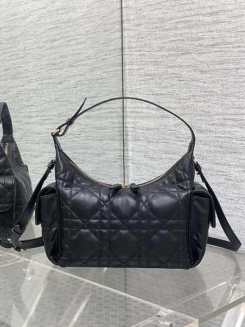 Bagsaaa Dior Medium D-Dream Bag Black Macrocannage Lambskin - 28cm