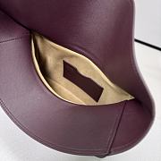 Bagsaaa Loewe Medium Ola bag in smooth calfskin Dark Burgundy - 26cm - 4