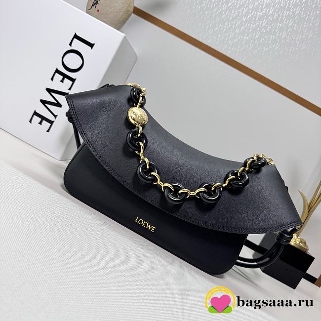 Bagsaaa Loewe Medium Ola bag in smooth calfskin Black - 26cm - 1