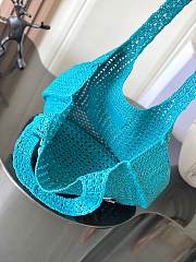 Bagsaaa Celine Large Hobo Panier In Raffia 122492 Cobalt - 53cm - 3