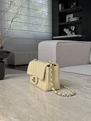 Bagsaaa Chanel Mini Flap Bag Light Yellow Lambskin & Light Gold - 20cm - 3