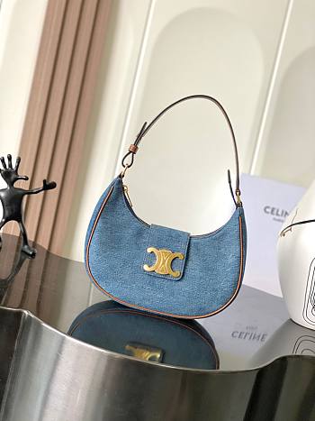 Bagsaaa Celine Medium Ava Triomphe Bag In Denim 114492 - 24.5cm