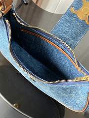 Bagsaaa Celine Medium Ava Triomphe Bag In Denim 114492 - 24.5cm - 2