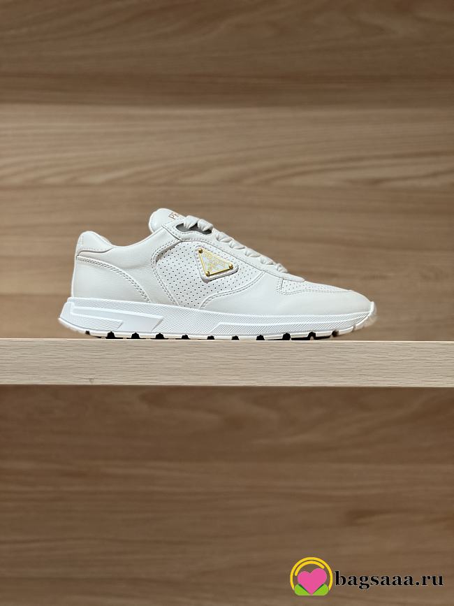 Bagsaaa Prada PRAX 2.0 leather sneakers ivory - 1