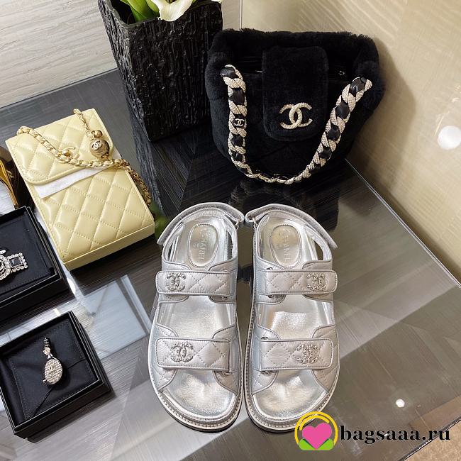 Bagsaaa Chanel Sandals G35927 silver - 1