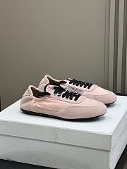 Bagsaaa Prada Collapse Re-Nylon and suede elasticized sneakers pink - 1