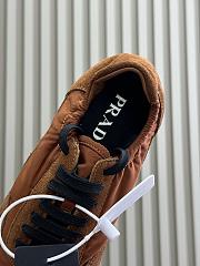 Bagsaaa Prada Collapse Re-Nylon and suede elasticized sneakers brown - 2