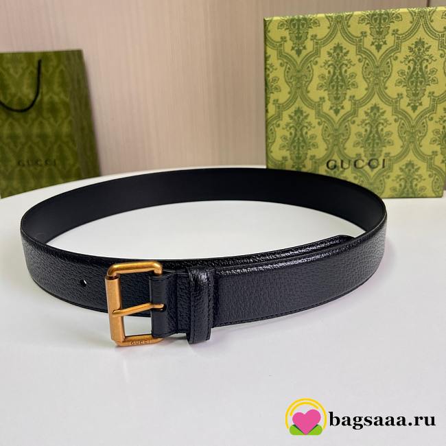 Bagsaaa Gucci Belt Black & Gold - 4cm - 1