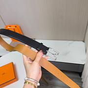 Bagsaaa Hermes Belt Black & Silver - 3.5cm - 2