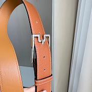 Bagsaaa Hermes Belt Brown & Silver - 3.5cm - 3