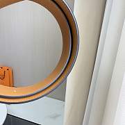 Bagsaaa Hermes Belt Brown & Silver - 3.5cm - 2