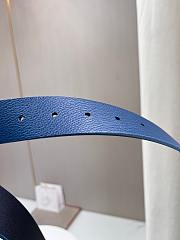 Bagsaaa Prada Belt Blue & Silver - 3.5cm - 2
