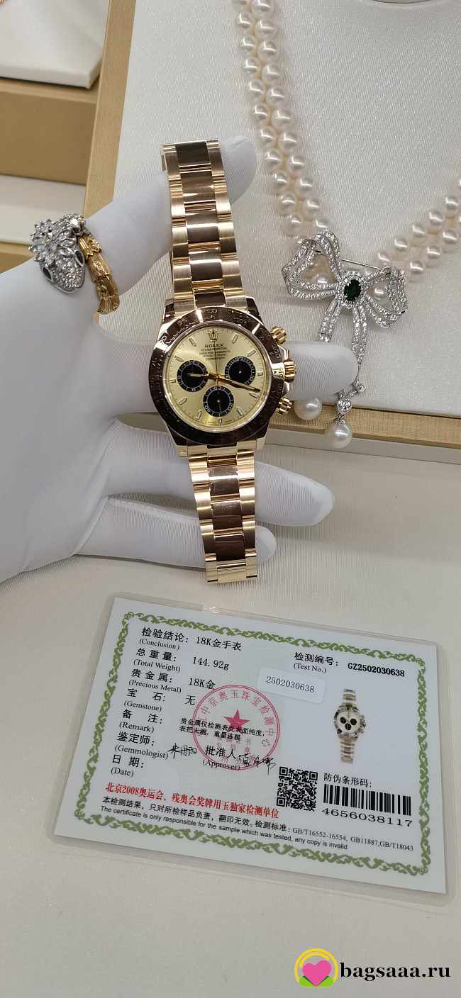 Bagsaaa Rolex Watch Gold & Black - 40mm - 1