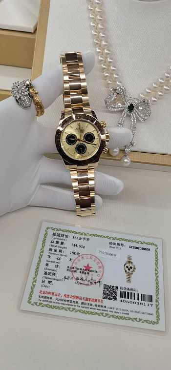 Bagsaaa Rolex Watch Gold & Black - 40mm