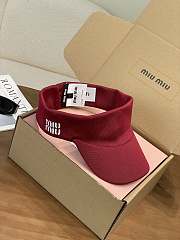 Bagsaaa Miu Miu visor hat red - 1