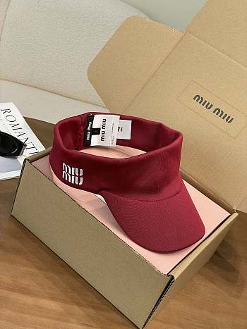 Bagsaaa Miu Miu visor hat red