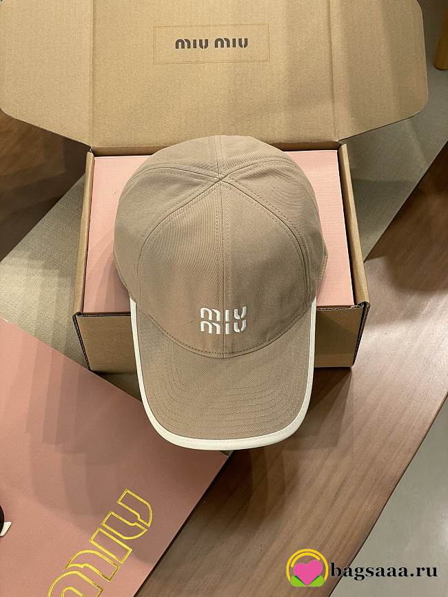 Bagsaa Miu Miu Beige Cap - 1