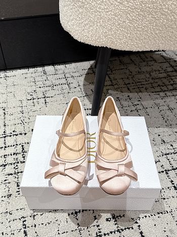 Bagsaaa Dior Lovely-D Ballet Flat Nude Satin