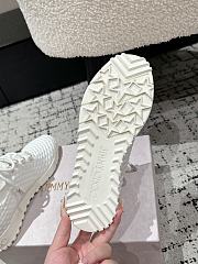 Bagsaaa Jimmy Choo Veles White Textured Knit Trainers - 2