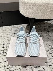 Bagsaaa Jimmy Choo Veles Blue Textured Knit Trainers - 1