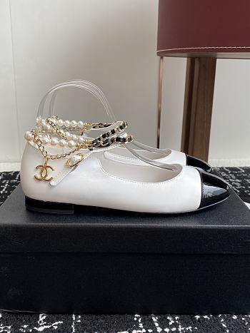 Bagsaaa Chanel Mary Janes G46718 White Lambskin