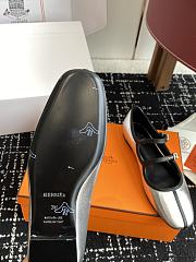 Bagsaaa Hermes Lilia ballet flat silver - 4