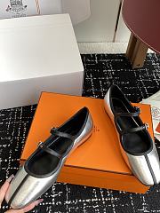 Bagsaaa Hermes Lilia ballet flat silver - 2