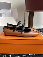 Bagsaaa Hermes Lilia ballet flat brown - 1
