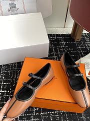 Bagsaaa Hermes Lilia ballet flat brown - 3