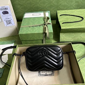 Bagsaaa Gucci GG Marmont mini camera bag 634936 black - 18cm