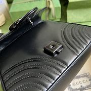 Bagsaaa Gucci GG Marmont small top handle bag 702563 black - 20cm - 3