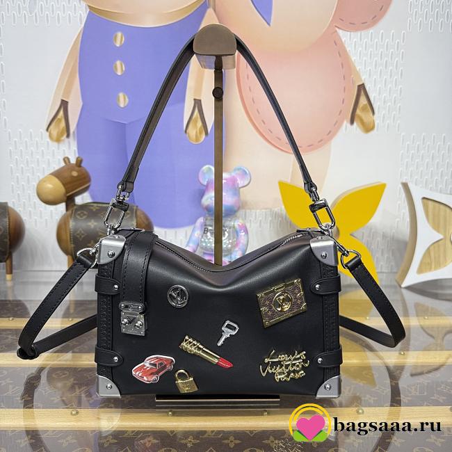 Bagsaaa LV M25568 Side Trunk MM Black - 23.5cm - 1