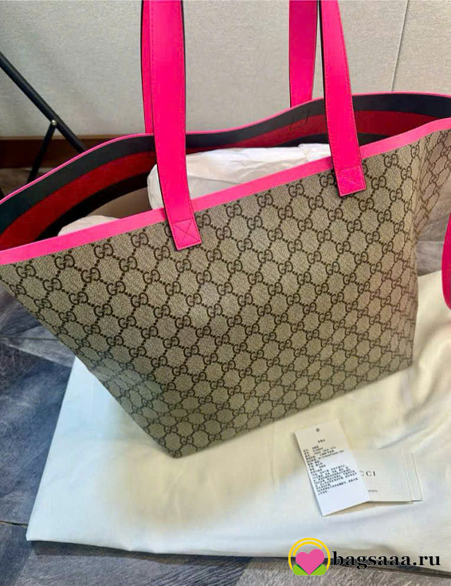 Bagsaaa Gucci Medium Ophidia GG tote bag beige & pink - 30cm - 1